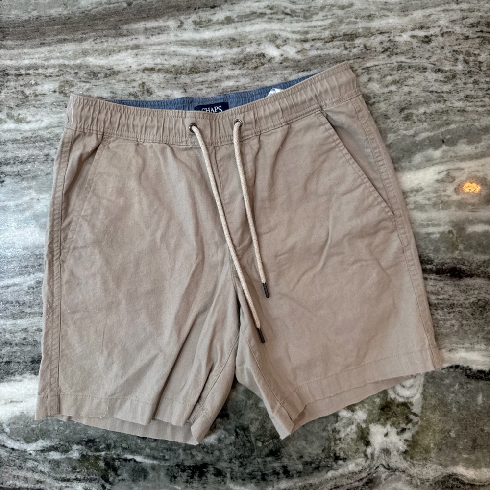 Chaps Tan Flat Front Men Shorts